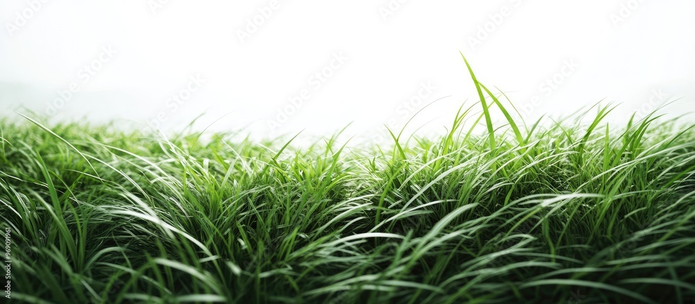 Poster Green grass moving with the wind. with copy space image. Place for adding text or design