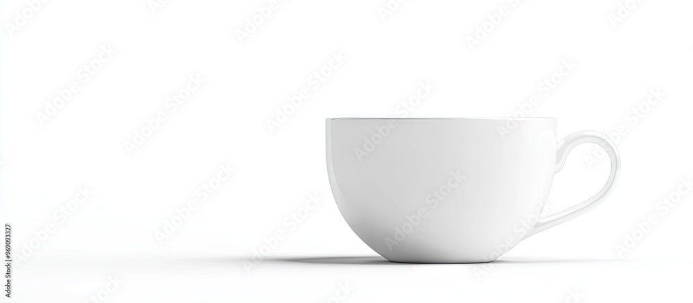 Poster white coffee cup isolated on a white background. with copy space image. place for adding text or des