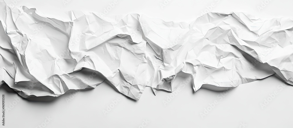 Poster paper on a light white background crumpled paper wallpaper texture of a crumpled paper sheet copy sp