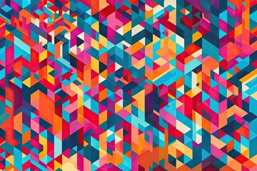 Innovative Tessellated Designs: Bright Three-Dimensional Backgrounds and Patterns