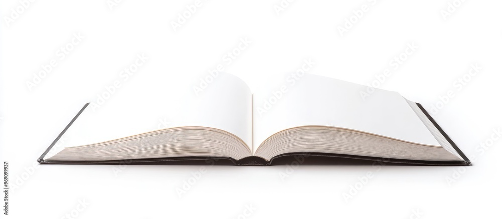 Poster notebook isolated against a white background. with copy space image. Place for adding text or design