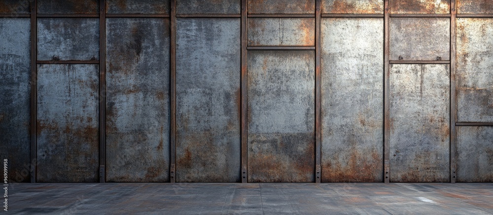 Aufkleber aged metal wall. with copy space image. place for adding text or design