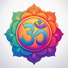 Obraz premium Om or Aum sign and symbol of hinduism