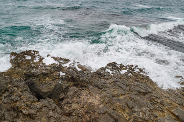 Coast cliff, Italy, Apulia, Salento, Santa Maria di Leuca