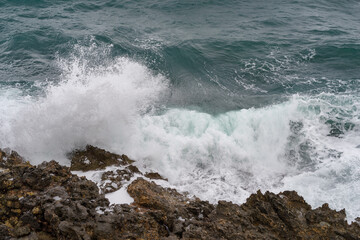 Coast cliff, Italy, Apulia, Salento, Santa Maria di Leuca