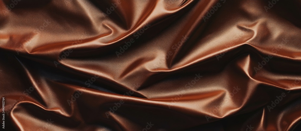 Poster Horizontal backdrop of Brown Synthetic Leather. with copy space image. Place for adding text or design