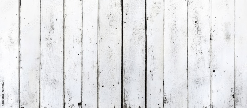 Aufkleber Background of weathered white planks. with copy space image. Place for adding text or design