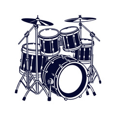 A drum kit Clipart isolated vector illustration