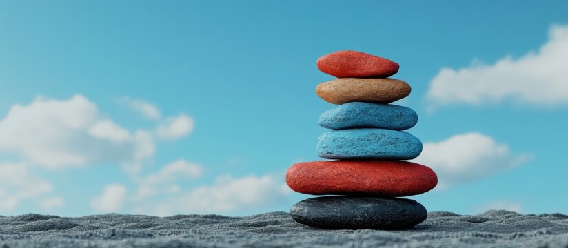 Invest in your health symbol The phrase Invest in your health appears on an attractive black chalkboard A stunning red stone contrasts with a blue sky backdrop Concept of investing in your health Cop