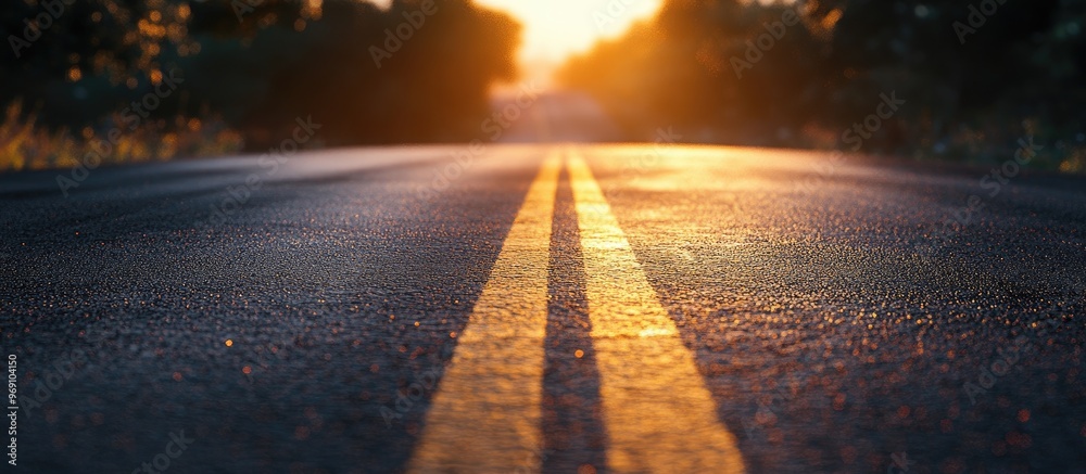 Poster lovely and uncomplicated road background. with copy space image. place for adding text or design