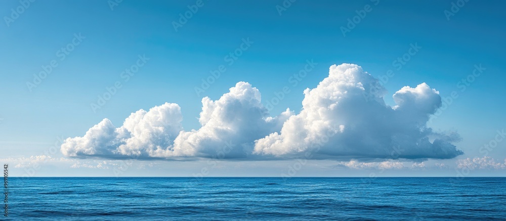 Leinwandbilder Clouds Above the Ocean in the Outer Banks. with copy space image. Place for adding text or design