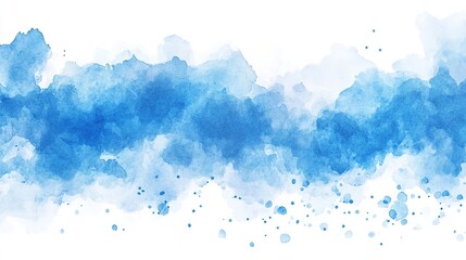 Obraz premium A blue and white watercolor splash