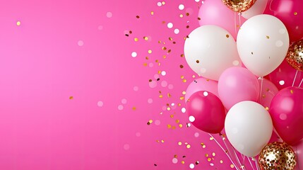 Colorful balloons with confetti create a festive atmosphere perfect for celebrations and joyful occasions.