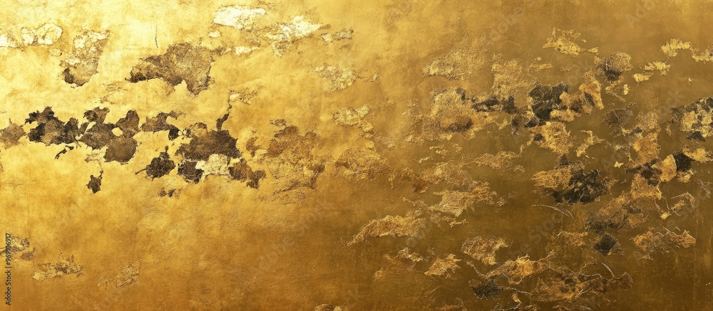 Poster Gold texture of Japanese paper. with copy space image. Place for adding text or design