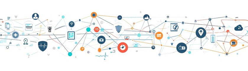 An abstract representation of IoT in healthcare