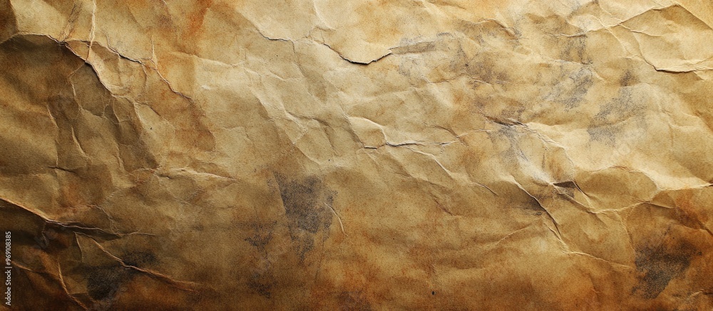 Leinwandbilder pressed brown grunge paper with stains abstract backdrop aged cardboard. with copy space image. plac