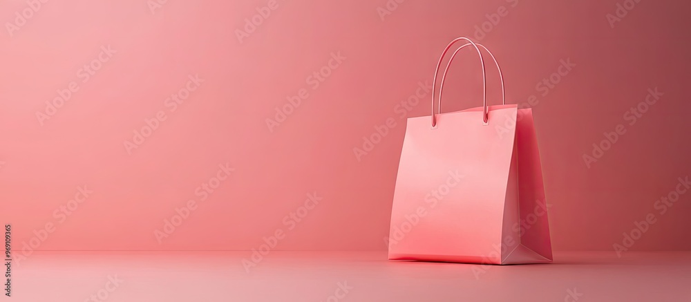 Poster shopping bag and copyspace for simple text or product