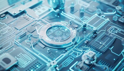 Closeup of a data encryption interface used in hospitals