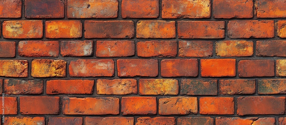 Aufkleber aged orange brick texture background. with copy space image. place for adding text or design