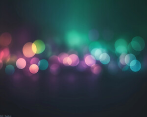 Fototapeta premium Ethereal cityscape of blurred neon lights