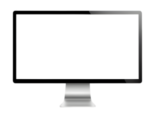 Computer Screen Mockup Isolated on Transparent Background
