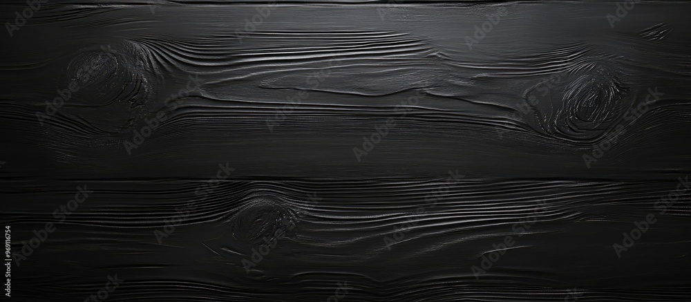 Poster black wooden background with a painted grain texture. with copy space image. Place for adding text or design