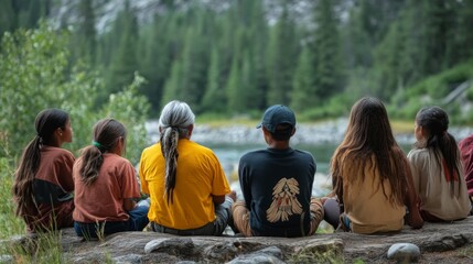 Family by the River.