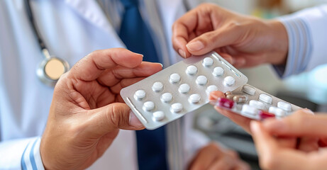 pharmacist with pills
