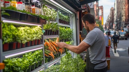 Obraz premium Fresh Produce Truck.