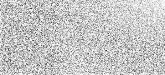 Abstract background with halftone gritty spot effect. Backdrop with dirty and grungy monochrome paper texture. Wallpaper with black dots for album concept cover. Retro vector illustration with noise