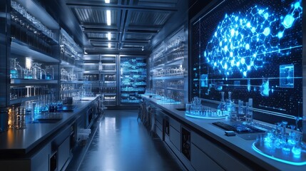 Futuristic Lab Interior.