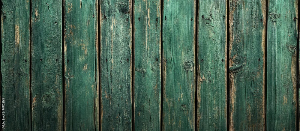 Poster Green wood texture panel backdrop. with copy space image. Place for adding text or design