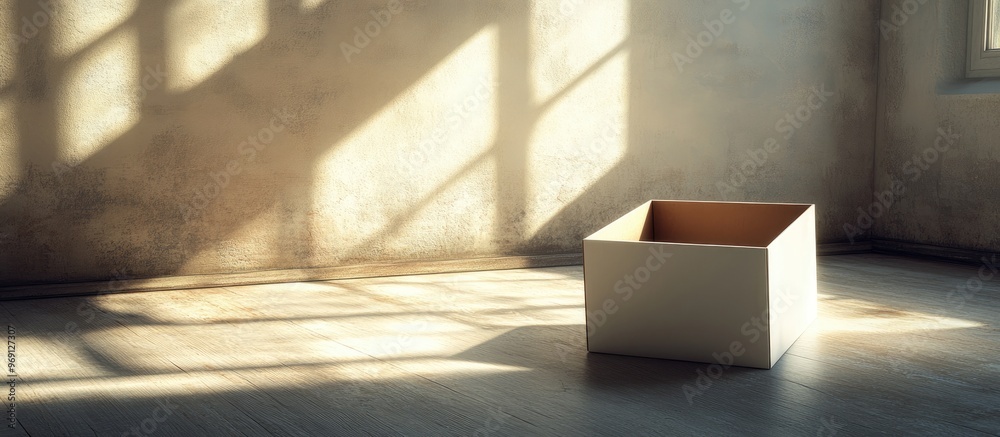 Poster provide a box. with copy space image. place for adding text or design