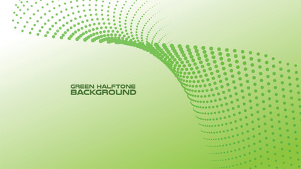 Halftone green background with gradient for backdrop or presentation