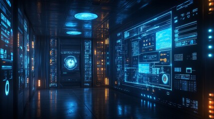 Futuristic Server Room.