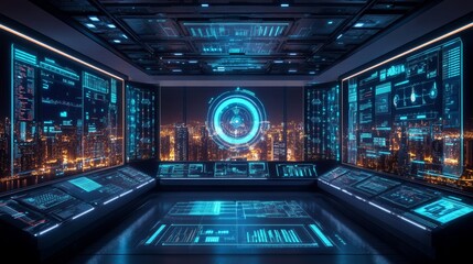Futuristic Control Room.