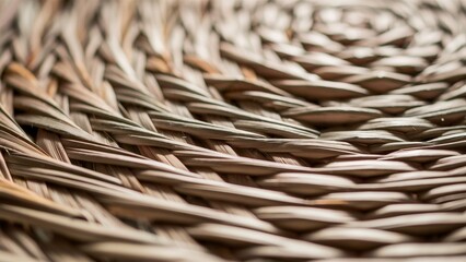 Intricate Weaving of a Natural Straw Mat