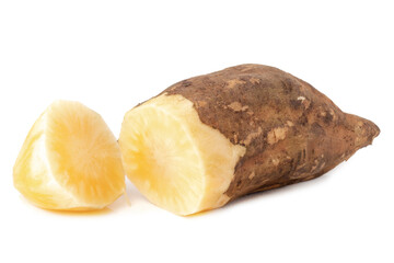 Yacon roots isolated on a white background