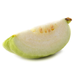 Green Ripe Guava isolated on a white background