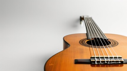 Obraz premium acoustic guitar on white background