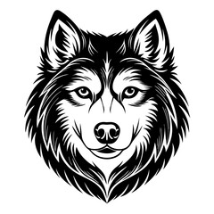 wolf vector design silhouette tattoo for t shirt design 