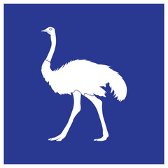 ostrich icon simple design
