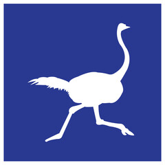 ostrich icon simple design