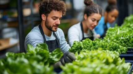 Fresh Green Salad Harvest.
