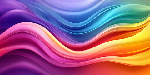 Fototapeta premium Abstract colorful wave rainbow background illustration