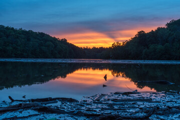 sunset over doe run lake kentucky