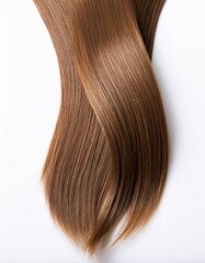 a strait and smooth hair isolated on background for hair care with a shampoo and flowers