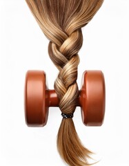 a strait and smooth hair isolated on background for hair care with a shampoo and flowers