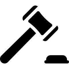 Simple vector icon judicial gavel
