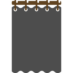 Simple vector icon curtains